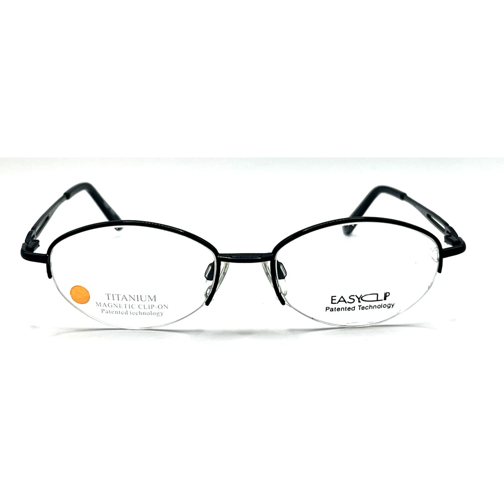 EASYCLIP OC1008 BLACK EYEGLASSES SUNGLASSES FRAMES 50-17-135